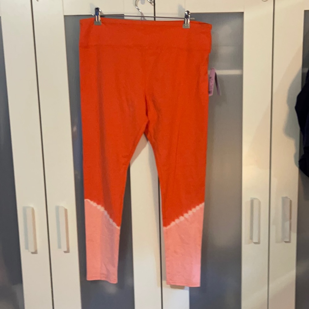 Orange & Pink Tie-dye Crop Leggings NWT